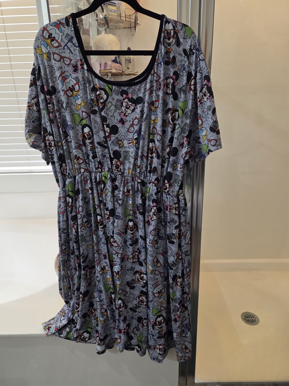 Grey Disney Character Print Dress